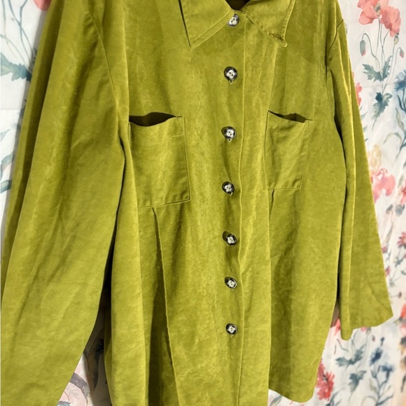 Vintage Encore Jeans Olive Button Down Shirt - Picture 3 of 10